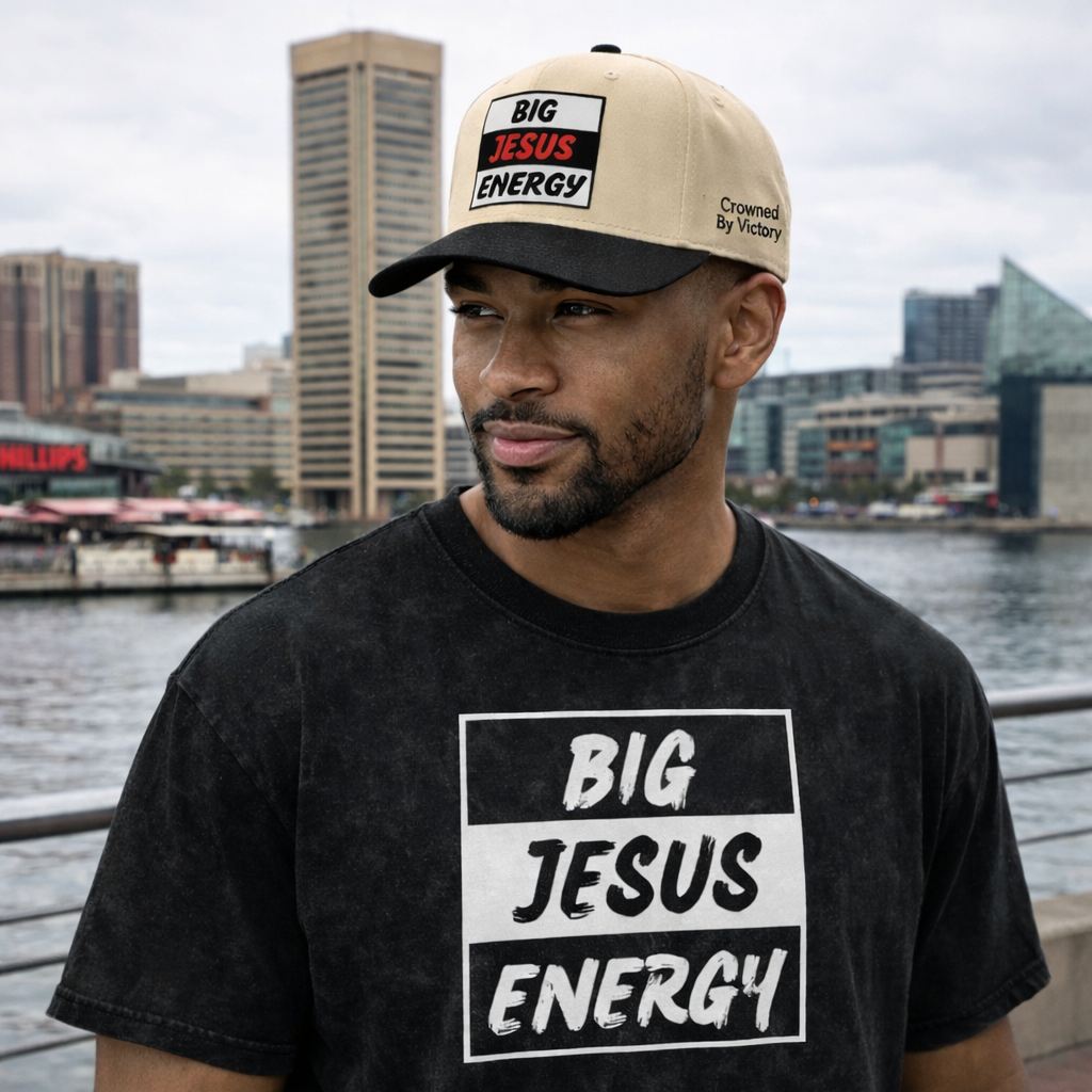 Big Jesus Energy Tan Snapback Hat