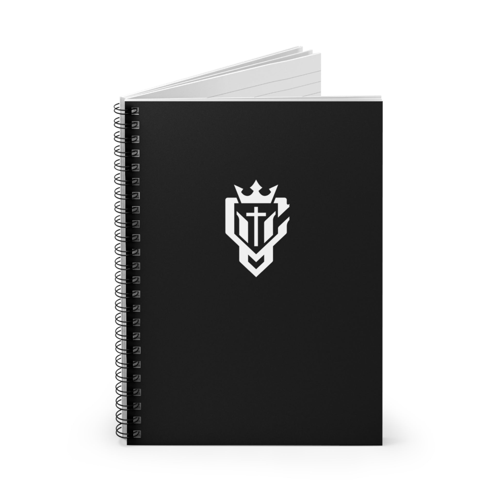 Black Spiral Notebook - Crowned By Glory