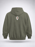 Green hoodie with 'BIG JESUS ENERGY' text on front and logo on back, on a white background