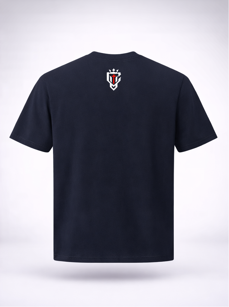 Black t-shirt with 'FAITH OVER FEAR' text and Isaiah 41:10 on a white background