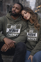 Big Jesus Energy Hoodie Green | Christian Streetwear Faith Hoodie
